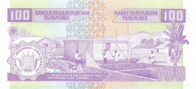 Burundi p37d 100 Francs 2004